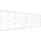Ekena Millwork Set of Four Panels for 94 1/2"W x 28 1/4"H Pueblo Fretwork Wainscot Wall Paneling WPKP14X01X47PBL - alternate 1
